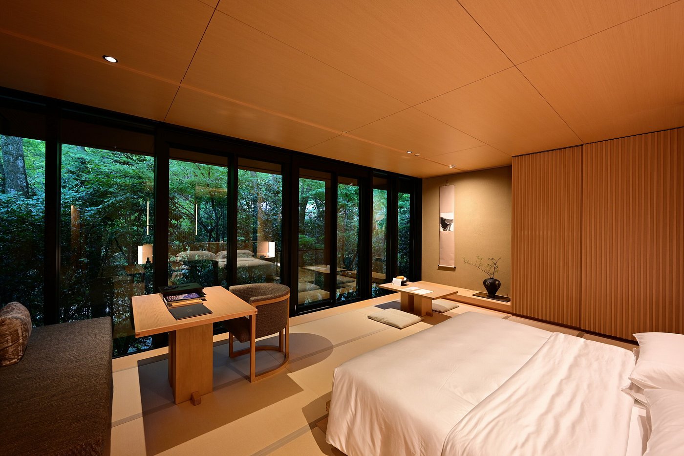Guest bedroom at Aman Kyoto