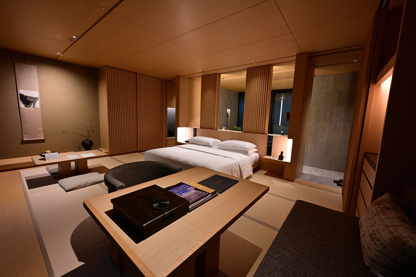 Guest bathroom at Aman Kyoto