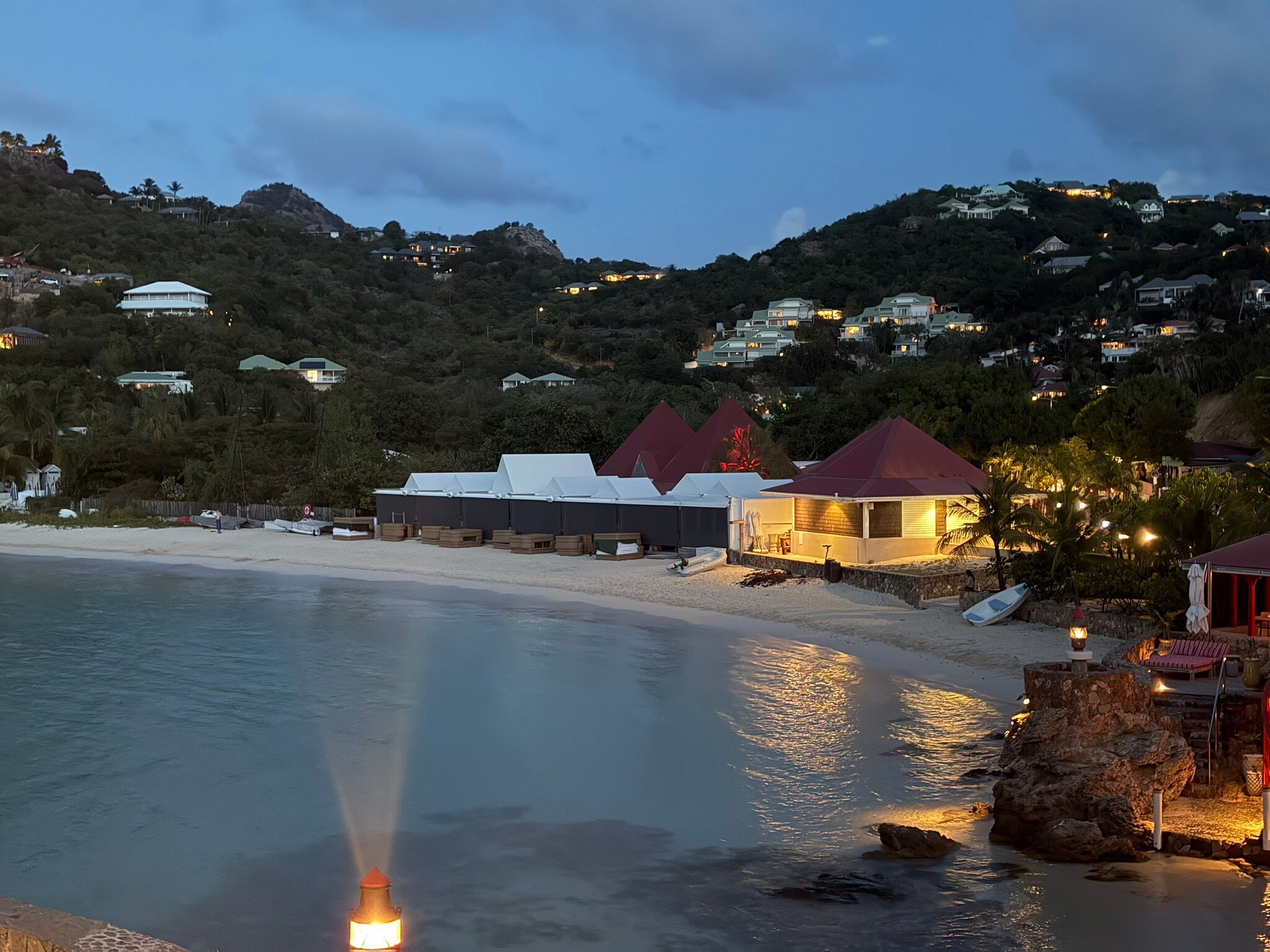 Beach at dusk at Eden Rock – St Barths