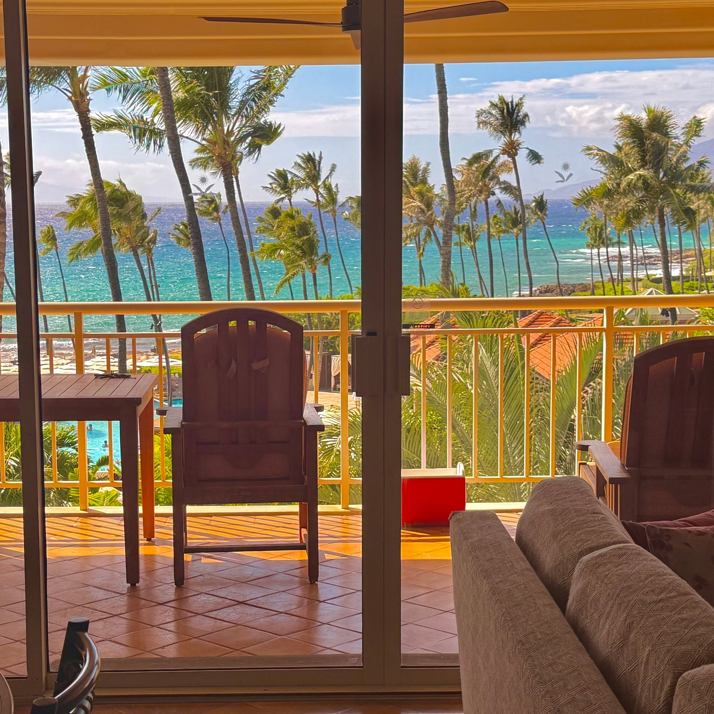 Suite terrace and ocean view at Grand Wailea