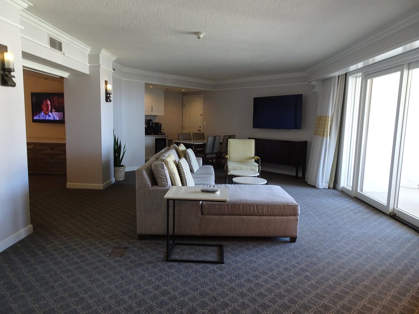 Suite living room at Hyatt Regency Huntington Beach Resort and Spa