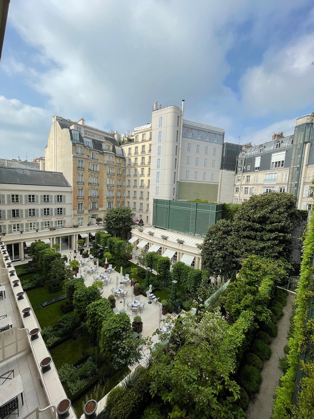 Garden view at Le Bristol Paris, Oetker Collection