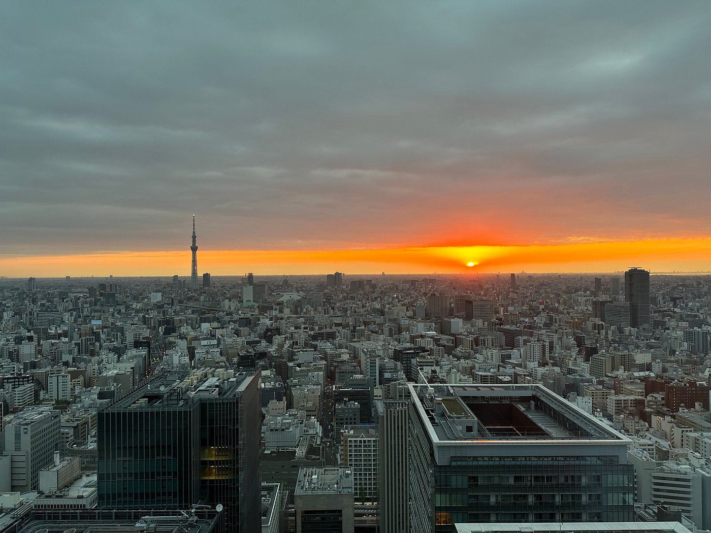 Sunrise view at Mandarin Oriental, Tokyo
