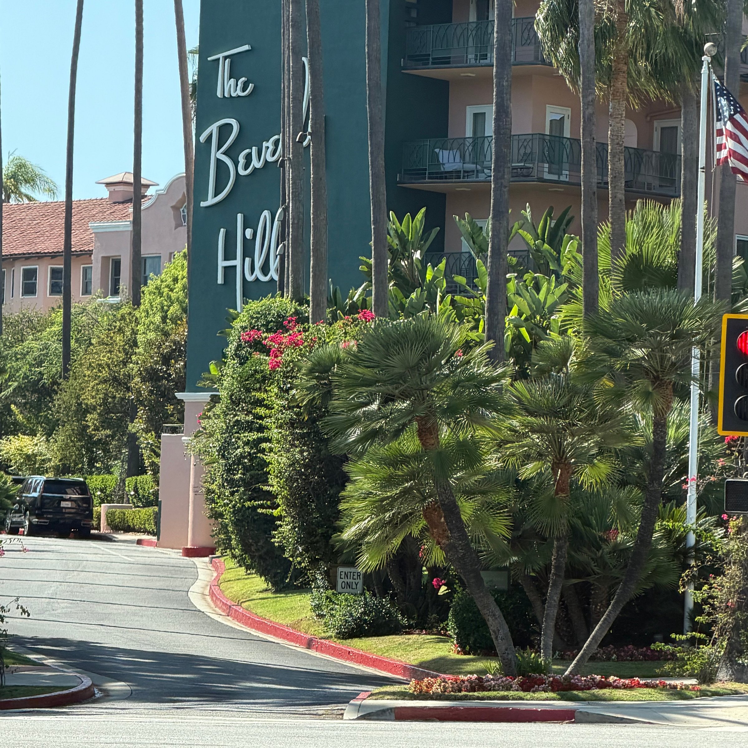 Hotel view at The Beverly Hills Hotel
